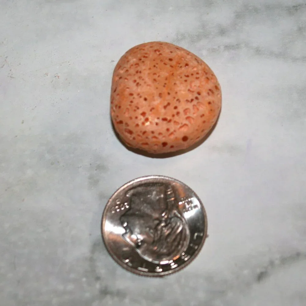 HAND CRAFTED 2 Orange Aroma Stones Aromatherapy Essential Oil Diffuser Pair